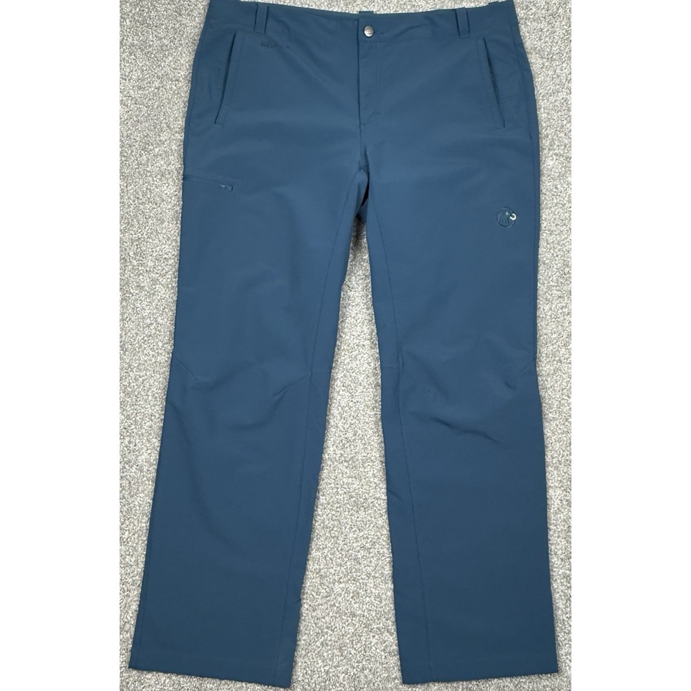 Mammut Softech Lacuna Hiking Pants Men 42 Blue Softshell Stretch Outdoor‎